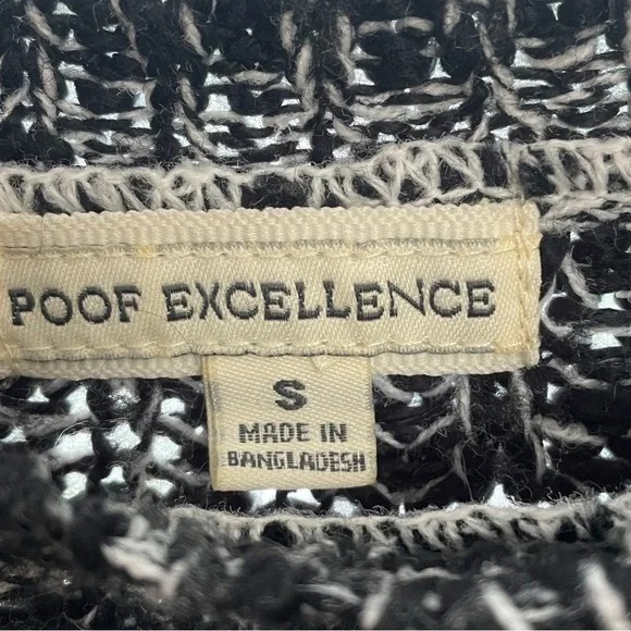 Poof Excellence Black and White Oversized Knit Sweater - Picture 4 of 9